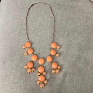 Baublebar Vintage Coral Orange Bubble Statement Necklace